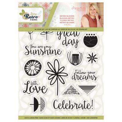 Crafter's Companion Sew Retro Clear Stamps - Blooms